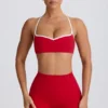 Soft Active Sport-BH mit Herzausschnitt in Hot Red