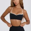 Soft Active Sport-BH mit Herzausschnitt in Schwarz
