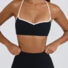 Soft Active Sport-BH mit Herzausschnitt in Schwarz
