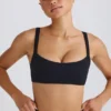 Soft Active Sport-BH mit Kontrastpaspel in Schwarz