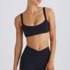 Soft Active Sport-BH mit Kontrastpaspel in Schwarz