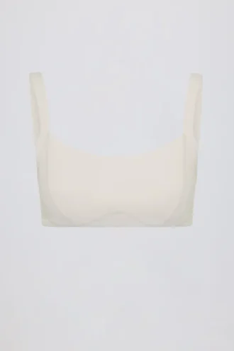 Soft Active Sport-BH mit Nahtdetails in Creme