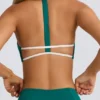 Soft Active Sport-BH mit Rundhalsausschnitt in Varsity Green