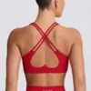 Soft Active Sport-BH mit V-Ausschnitt in Hot Red