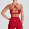 Soft Active Sport-BH mit V-Ausschnitt in Hot Red