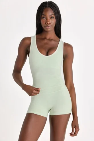 Soft Active Tanktop in Salbei meliert