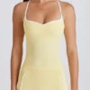 Soft Active Tanktop mit gekreuztem Rücken in Lemon Soft Active Tanktop mit gekreuztem Rücken in Lemon