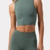 Soft Active Tanktop mit Rollkragen in Khaki Soft Active Tanktop mit Rollkragen in Khaki