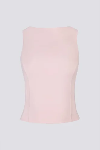 Soft Active Tanktop mit U-Ausschnitt und offenem Rücken in Ballet Pink
