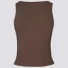 Soft Active Tanktop mit U-Boot-Ausschnitt und offenem Rücken in Kakao Soft Active Tanktop mit U-Boot-Ausschnitt und offenem Rücken in Kakao