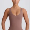 Soft Active Tanktop mit V-Ausschnitt in Mokka Soft Active Tanktop mit V-Ausschnitt in Mokka