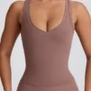Soft Active Tanktop mit V-Ausschnitt in Mokka Soft Active Tanktop mit V-Ausschnitt in Mokka