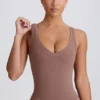 Soft Active Tanktop mit V-Ausschnitt in Mokka Soft Active Tanktop mit V-Ausschnitt in Mokka