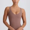 Soft Active Tanktop mit V-Ausschnitt in Mokka Soft Active Tanktop mit V-Ausschnitt in Mokka