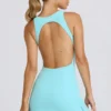 Soft Active Tennis-Kleid mit offenem Rücken in Aqua Soft Active Tennis-Kleid mit offenem Rücken in Aqua