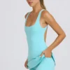 Soft Active Tennis-Kleid mit offenem Rücken in Aqua Soft Active Tennis-Kleid mit offenem Rücken in Aqua