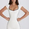 Soft Active Unitard mit offenem Rücken in Elfenbein