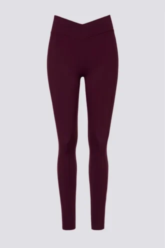 Soft Active V-Waist Leggings in Burgunderrot