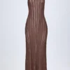 Solara rückenfreies Maxikleid mit Neckholder in Bronze Solara rückenfreies Maxikleid mit Neckholder in Bronze