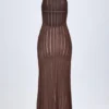 Solara rückenfreies Maxikleid mit Neckholder in Bronze Solara rückenfreies Maxikleid mit Neckholder in Bronze