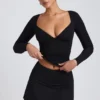 Solene Modal A-Linien-Mini-Skort in Schwarz