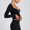 Solene Modal A-Linien-Mini-Skort in Schwarz
