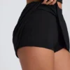Solene Modal A-Linien-Mini-Skort in Schwarz