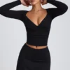 Solene Modal A-Linien-Mini-Skort in Schwarz