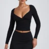 Solene Modal A-Linien-Mini-Skort in Schwarz