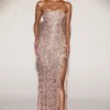 Solenna – Verziertes, trägerloses Bandeau-Kleid in Roségold Solenna – Verziertes, trägerloses Bandeau-Kleid in Roségold