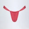 Solsona Bikinihosen mit Rüschen in Rot-Gingham Solsona Bikinihosen mit Rüschen in Rot-Gingham