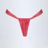 Solsona Bikinihosen mit Rüschen in Rot-Gingham Solsona Bikinihosen mit Rüschen in Rot-Gingham