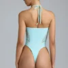 Sommer-Bodys mit Schnürung und Neckholder in Eisblau Sommer-Bodys mit Schnürung und Neckholder in Eisblau
