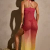 Sorbetto Transparentes Maxikleid in Gelb-Multicolor Sorbetto Transparentes Maxikleid in Gelb-Multicolor