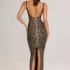 Soreia Modal-Maxikleid mit quadratischem Ausschnitt im Leopardenmuster Soreia Modal-Maxikleid mit quadratischem Ausschnitt im Leopardenmuster