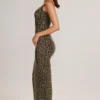 Soreia Modal-Maxikleid mit quadratischem Ausschnitt im Leopardenmuster Soreia Modal-Maxikleid mit quadratischem Ausschnitt im Leopardenmuster