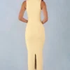 Sorelle Modal-Midaxi-Kleid mit Spitzenbesatz in Buttergelb Sorelle Modal-Midaxi-Kleid mit Spitzenbesatz in Buttergelb