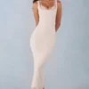 Sorelle Modal-Midaxi-Kleid mit Spitzenbesatz in Elfenbein Sorelle Modal-Midaxi-Kleid mit Spitzenbesatz in Elfenbein