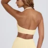 Sport-BH aus gebürstetem Jersey mit V-Ausschnitt in Lemon Marl Sport-BH aus gebürstetem Jersey mit V-Ausschnitt in Lemon Marl