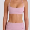 Sport-BH mit U-Ausschnitt und Neckholder in Mauve Sport-BH mit U-Ausschnitt und Neckholder in Mauve