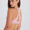 Sport-BH mit V-Ausschnitt und gekreuzten Trägern in Mauve Sport-BH mit V-Ausschnitt und gekreuzten Trägern in Mauve
