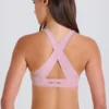 Sport-BH mit V-Ausschnitt und gekreuzten Trägern in Mauve Sport-BH mit V-Ausschnitt und gekreuzten Trägern in Mauve