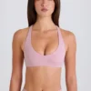 Sport-BH mit V-Ausschnitt und gekreuzten Trägern in Mauve Sport-BH mit V-Ausschnitt und gekreuzten Trägern in Mauve