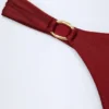 St. Barts Bikini-Bikinihose mit Metallverzierung in Dark Cherry St. Barts Bikini-Bikinihose mit Metallverzierung in Dark Cherry