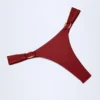 St. Barts Bikini-Bikinihose mit Metallverzierung in Dark Cherry St. Barts Bikini-Bikinihose mit Metallverzierung in Dark Cherry