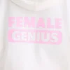 Strukturierter Baumwolljersey-Hoodie mit Grafikprint in Weiß Strukturierter Baumwolljersey-Hoodie mit Grafikprint in Weiß