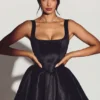 Sueno Minikleid aus gewebtem Taft in Tiefschwarz Sueno Minikleid aus gewebtem Taft in Tiefschwarz