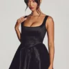 Sueno Minikleid aus gewebtem Taft in Tiefschwarz Sueno Minikleid aus gewebtem Taft in Tiefschwarz