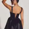 Sueno Minikleid aus gewebtem Taft in Tiefschwarz Sueno Minikleid aus gewebtem Taft in Tiefschwarz