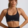 Super Sculpt nahtloser rückenfreier Sport-BH in Schwarz Super Sculpt nahtloser rückenfreier Sport-BH in Schwarz